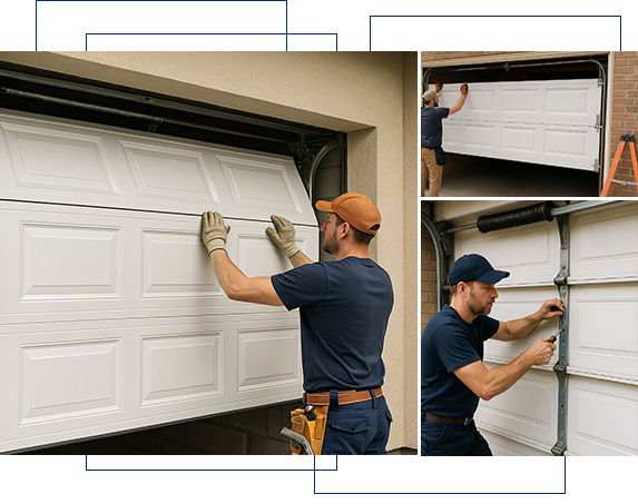 Professional garage door opener wiring repair